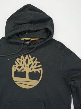 Men's Timberland Black Wheat Boot Tree Logo Pullover Hoodie Large